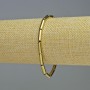 Hematite Bracelet Cylinder Gold Colour, diameter 12x4mm+/-, length 18cm+/- stretch