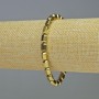 Hematite Bracelet Hexagons Gold Colour, diameter 5x8mm+/-, length 18cm+/- stretch