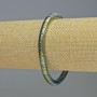 Hematite Bracelet Rondelle Wave Green Chameleon Colour, diameter 6x1mm+/-, length 18cm+/- stretch