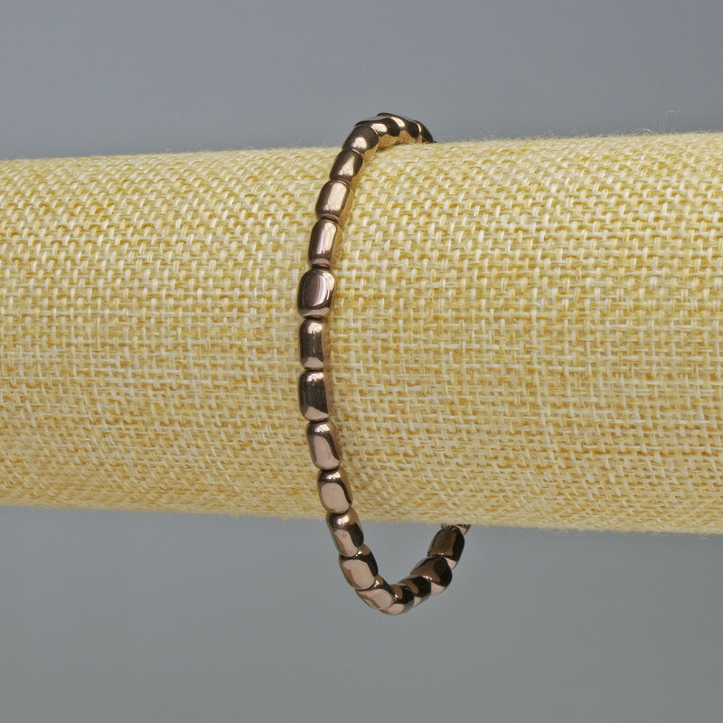 Hematite Bracelet Oval Bronze Colour, Diameter 7x5mm+-, Length 18cm+- Stretch