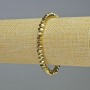 Hematite Bracelet Faceted Rondelles Gold Colour, Diameter 6x4mm+-, Length 18cm+- Stretch
