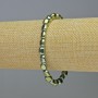 Hematite Bracelet Green Chameleon Oval, Diameter 7x7mm+-, Length 18cm+- Stretch