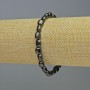 Hematite Bracelet Oval Black Chameleon Colour, Diameter 7x7mm+-, Length 18cm+- Stretch