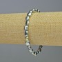 Hematite Bracelet Oval Blue Chameleon Colour, Diameter 7x7mm+-, Length 18cm+- Stretch