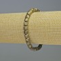 Hematite Bracelet Hexagons Zigzag Matte Khaki Colour, Diameter 6x6mm+-, Length 18cm+- Stretch