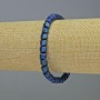 Hematite Bracelet Hexagons Zigzag Matte Blue Colour, Diameter 6x6mm+-, Length 18cm+- Stretch