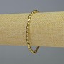 Hematite Faceted Oval Bracelet Gold Colour, Diameter 4x6mm+-, Length 18cm+- Stretch