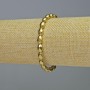 Hematite Faceted Oval Bracelet Gold Colour, Diameter 5x8mm+-, Length 18cm+- Stretch