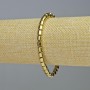 Hematite Bracelet Cylinder Gold Colour, Diameter 5x5mm+-, Length 18cm+- Stretch