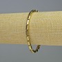 Hematite Bracelet, rectangle, gold colour, 8x4mm+/-, length 18cm+/- stretch