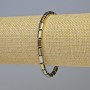 Hematite Bracelet Rounded Rectangle Chameleon Gold Colour, Diameter 8x4mm+-, Length 18cm+- Stretch