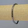 Hematite Bracelet Cylinder Zigzag, Black Colour, Diameter 4x4mm, Length 18cm+- Stretch