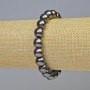 Hematite Bracelet Smooth Round Beads, diameter 10mm+/-, length 18cm+/- stretch