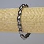 Hematite Bracelet Oval Black, diameter 13x8mm+/-, length 18cm+/- stretch