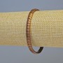 Hematite Bracelet Snake Zigzag Wave Matte Copper, diameter 5x4x3mm+/-, length 18cm+/- stretch