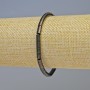 Hematite Bracelet Rondelle Black Rainbow Multicolour, diameter 4x1mm+/-, length 18cm+/- stretch