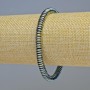 Hematite Bracelet Rondelles Chameleon Green, diameter 6x2mm+/-, length 18cm+/- stretch