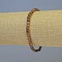 Hematite Cube Bracelet, Copper Colour, Matte & Glossy, 4x4mm+- Diameter, 18cm+- Length, Stretch