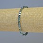 Hematite Cube Bracelet, Green Chameleon Colour, Matte & Glossy, 4x4mm+- Diameter, 18cm+- Length, Stretch