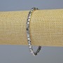 Hematite Bracelet, Rounded Cube, Silver Colour, Diameter 4x4mm+-, Length 18cm+- Stretch