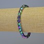 Hematite Bracelet, Hexagon Zigzag Multicolour, Diameter 6x6mm+-, Length 18cm+- Stretch