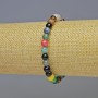 Assorted Bracelet Smooth and Faceted Bead, Diameter 6mm+-, Length 18cm+- Stretch