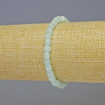 Angelite Faceted Cube Bracelet, diameter 5x5mm+-, length 18cm+- stretch