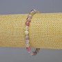 Pink Tourmaline Bracelet Smooth Round Bead, Diameter 6mm(+/-), Length 18cm+/- Stretch