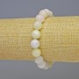 Morganite Bracelet natural stone faceted bead, diameter 10mm+-, length 18cm+- stretch