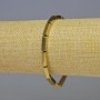 Hematite Bracelet, rectangle, gold colour, size 12x4mm±, length 18cm± stretch