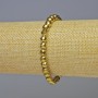 Hematite Bracelet, faceted round bead, gold colour, diameter 6mm±, length 18cm± stretch