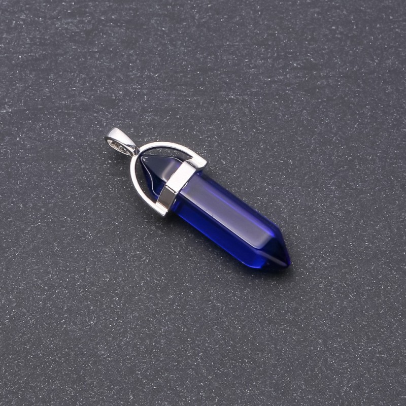Blue Hexagon Pendant 41x34x9mm