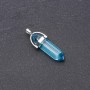 Blue Hexagon Pendant, 41x34x9mm