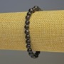Iolite Bracelet, faceted round beads diameter 6mm+/-, length 18cm, stretch