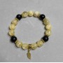 Citrine Bracelet, smooth round beads diameter 10mm+/-, shungite smooth round beads diameter 10mm+, length 18cm, stretch