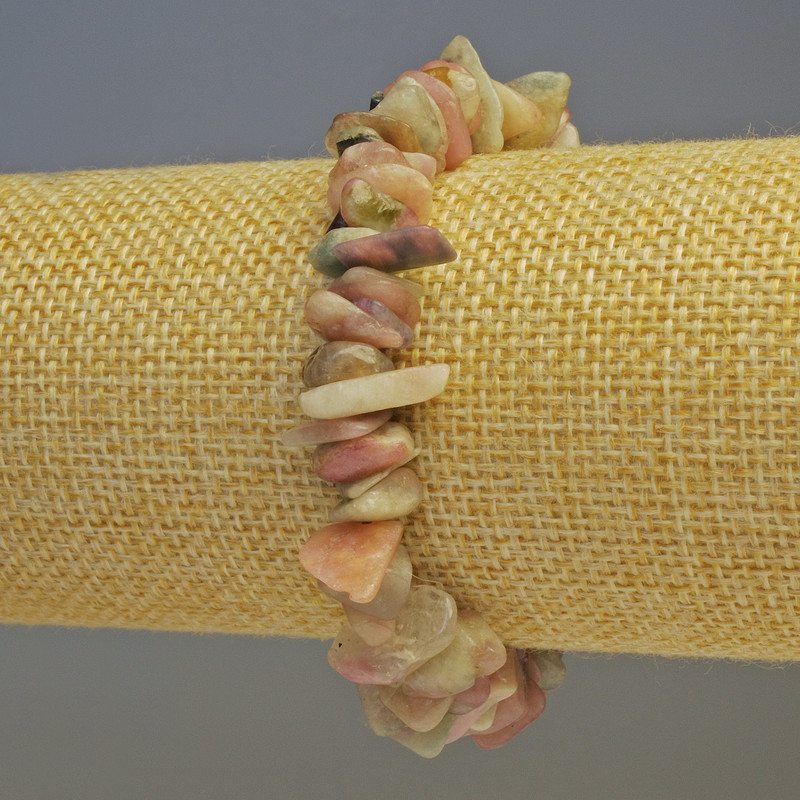 Tourmaline Chip Bracelet, diameter 10-14x2mm+/-, length 18cm, stretch