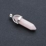 Hexagon Pendant with Rose Quartz Stone 4x0.9cm
