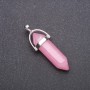 Hexagon Pendant with Tourmaline Stone (Synthetic) 8x35x40mm