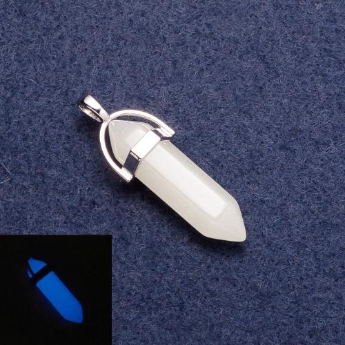 Onyx Pendant, Glow-in-the-Dark, Hexagon "Blue Glow"