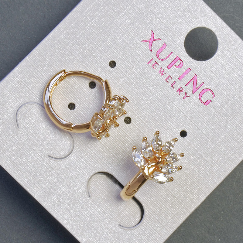 Xuping Earrings "Leaves" 14x11mm, 18K Gold Plated