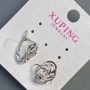 Xuping Earrings, Rhodium, 15x10mm
