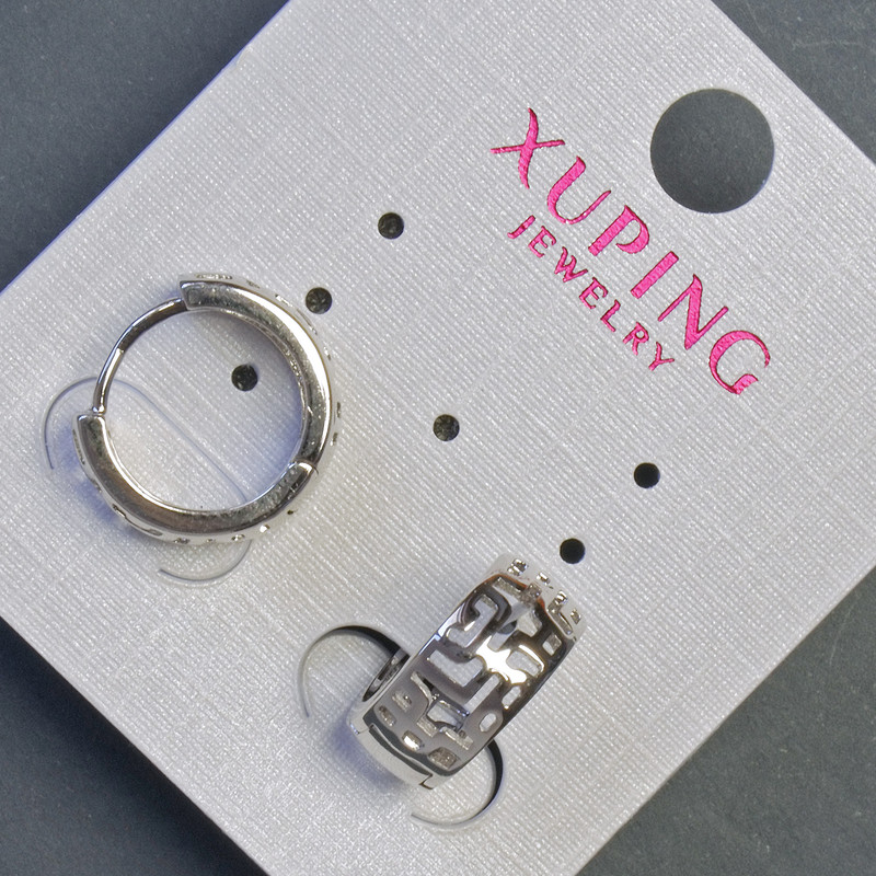 Xuping Earrings 15x6mm Rhodium