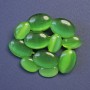 Brooch with Green Cat's Eye Stone (Synthetic) 45x50mm+/- Gold-Tone Metal