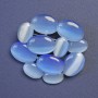 Brooch with Blue Cat's Eye Stone (synthetic) 45x50mm+/- gold-tone metal