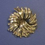 Flower Brooch, Yellow Rhinestones, 39x42mm +/-, Gold-Tone Metal