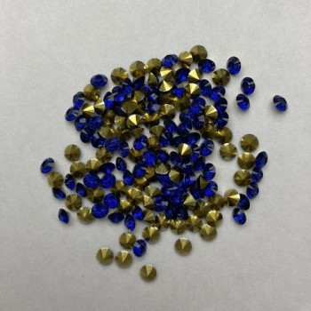 Rhinestones Blue, Diameter 3.3mm (+/-), Pack 4g (+/-)