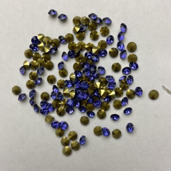 Rhinestones Blue, Diameter 3mm (+/-), Pack 4g (+/-)