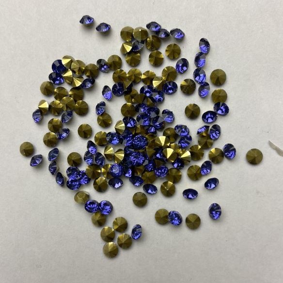 Rhinestones Blue, Diameter 3mm (+/-), Pack 4g (+/-)