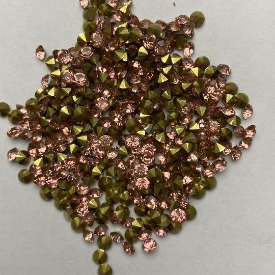 Rhinestones Pink, Diameter 3mm (+/-), Pack 4g (+/-)