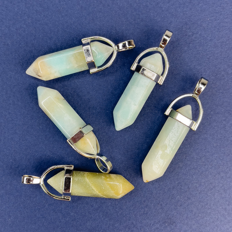 Amazonite Pendant Hexagon 40mm+